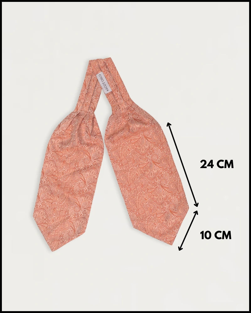 Ascot i oransje, modell Malaga, størrelse